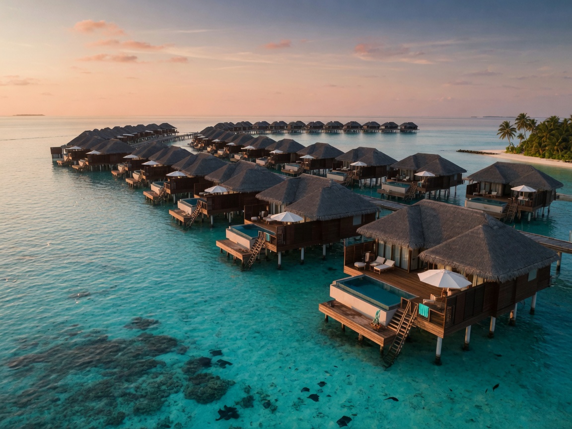 Maldives overwater villas